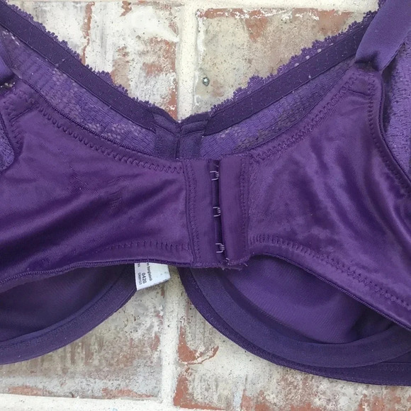 Lilyette Purple Lace Underwire Unlined Bra - Picture 6 of 8